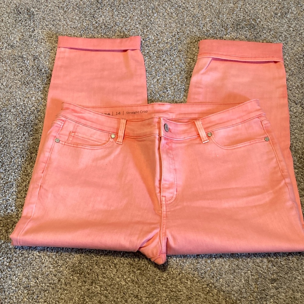 Talbots women’s Coral straight crop Jeans, like new